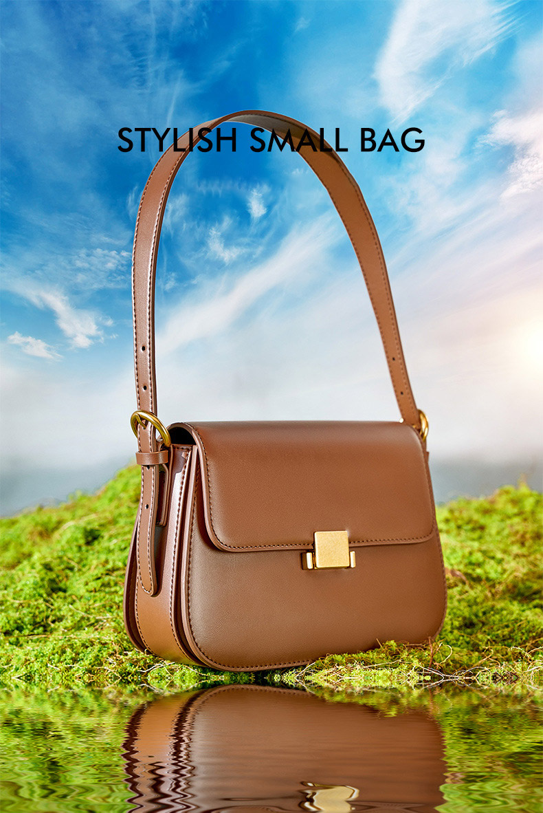 DEEPKEE original nubuck handmade full-grain genuine leather cowhide bag 高級感小眾設計腋下包真皮女包 2126 號