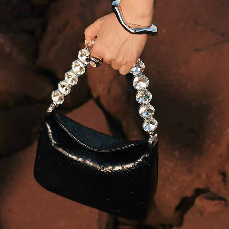 DEEPKEE-鑲鑽鏈條腋下包 2203號