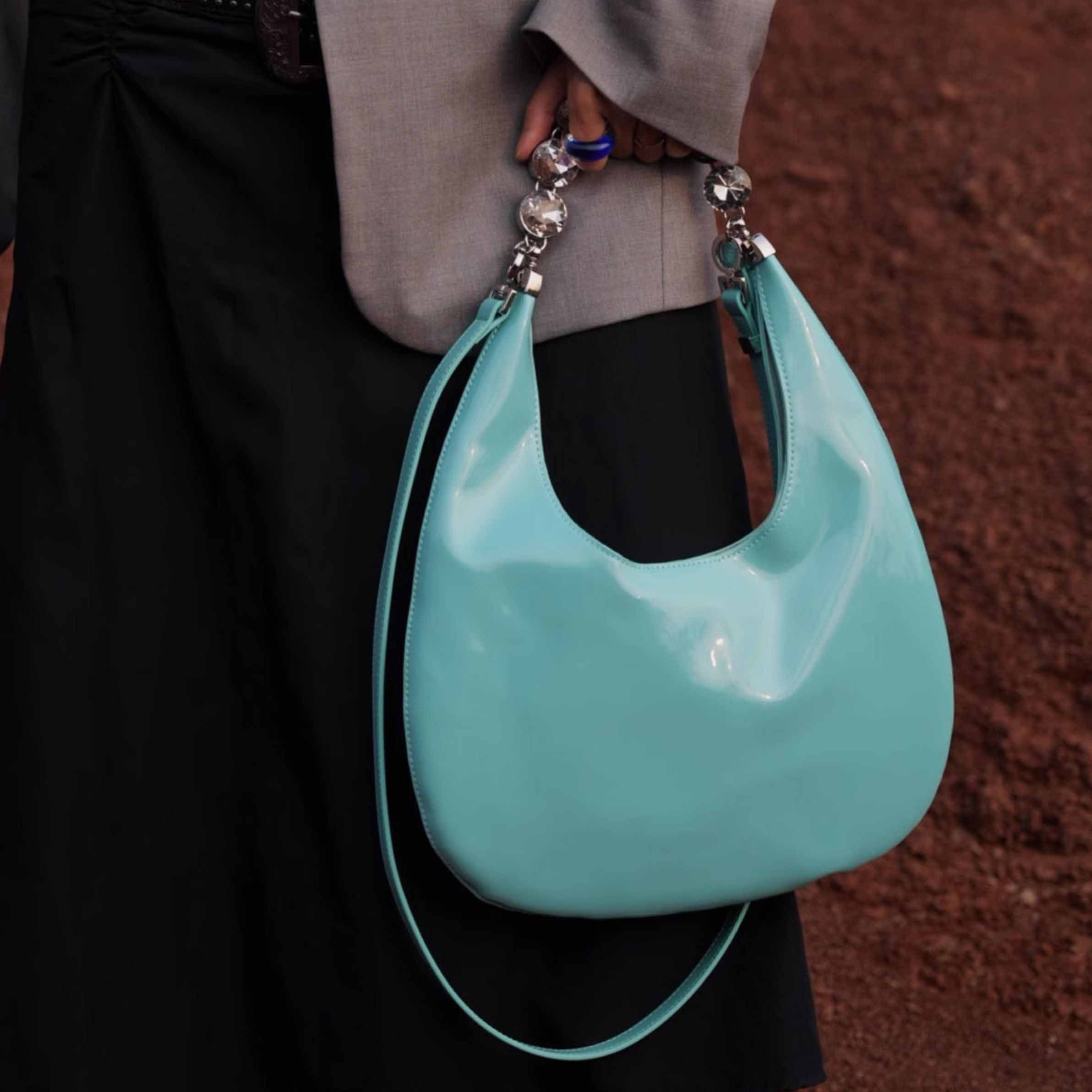 DEEPKEE-鑲鑽鏈條腋下包 2203號