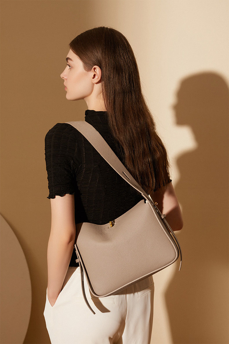 DEEPKEE original nubuck handmade full-grain genuine leather cowhide bag 小眾輕奢女包 高級感托特包 2236 號