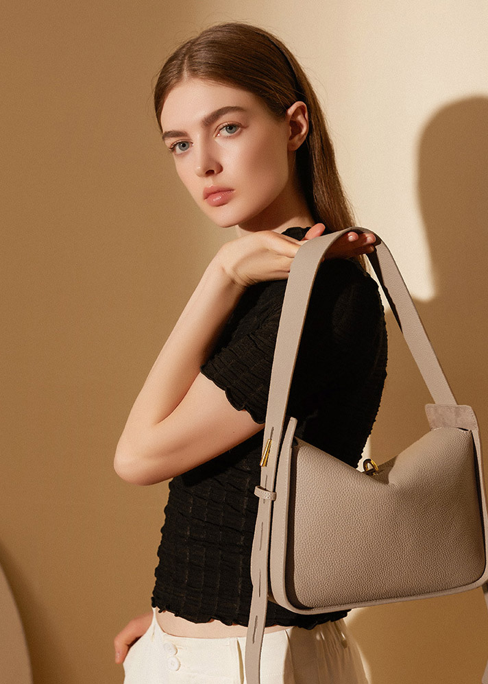 DEEPKEE original nubuck handmade full-grain genuine leather cowhide bag 小眾輕奢女包 高級感托特包 2236 號