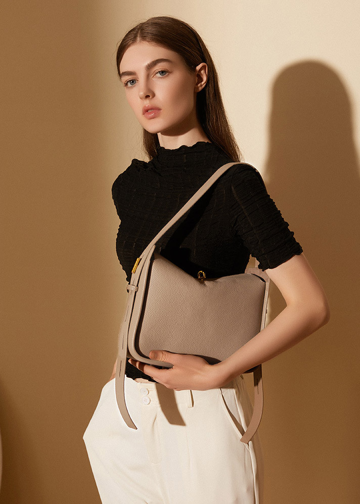 DEEPKEE original nubuck handmade full-grain genuine leather cowhide bag 小眾輕奢女包 高級感托特包 2236 號