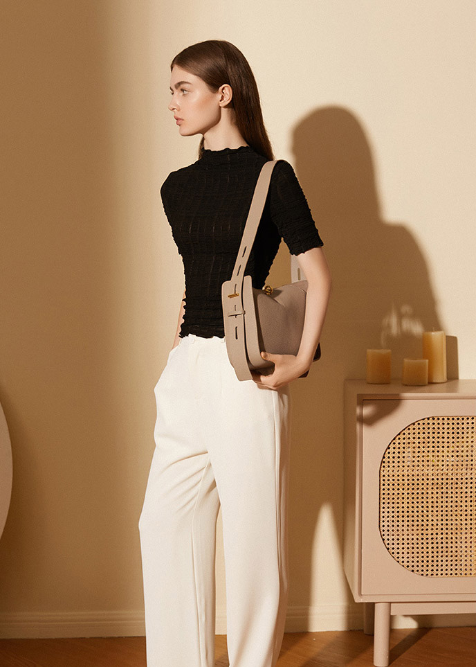 DEEPKEE original nubuck handmade full-grain genuine leather cowhide bag 小眾輕奢女包 高級感托特包 2236 號