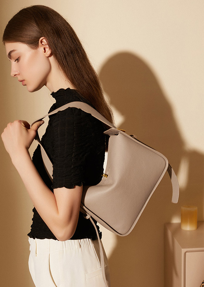 DEEPKEE original nubuck handmade full-grain genuine leather cowhide bag 小眾輕奢女包 高級感托特包 2236 號