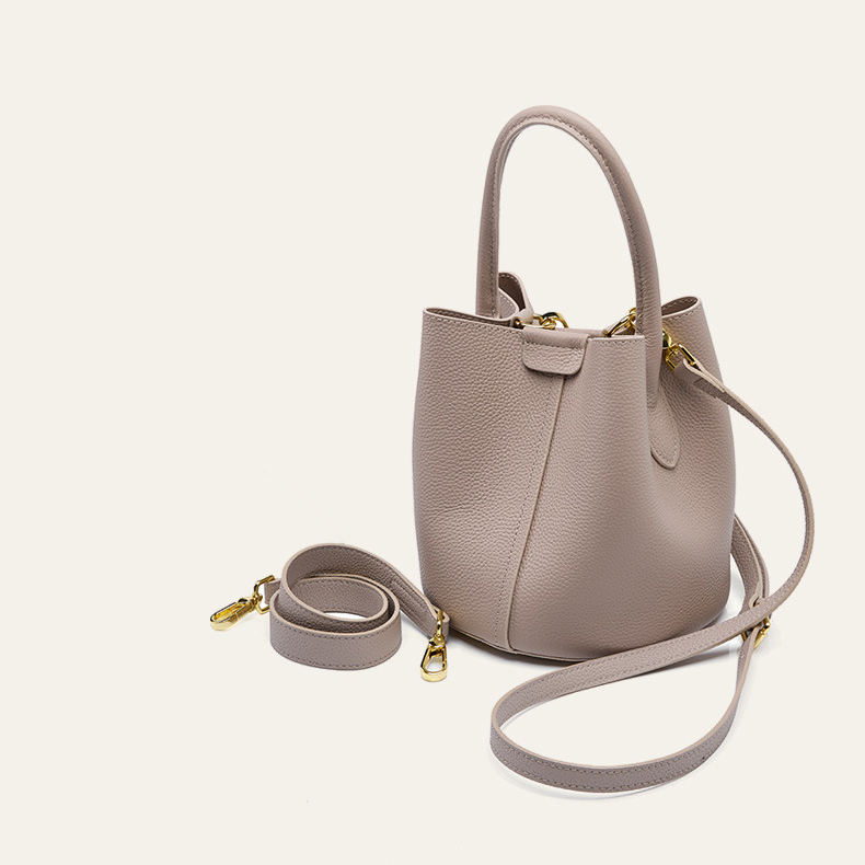 DEEPKEE original nubuck handmade full-grain genuine leather cowhide bag 头层牛皮手提斜挎水桶包2269號