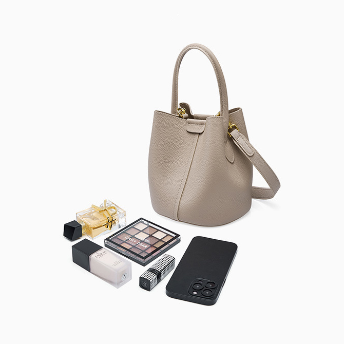 DEEPKEE original nubuck handmade full-grain genuine leather cowhide bag 头层牛皮手提斜挎水桶包2269號