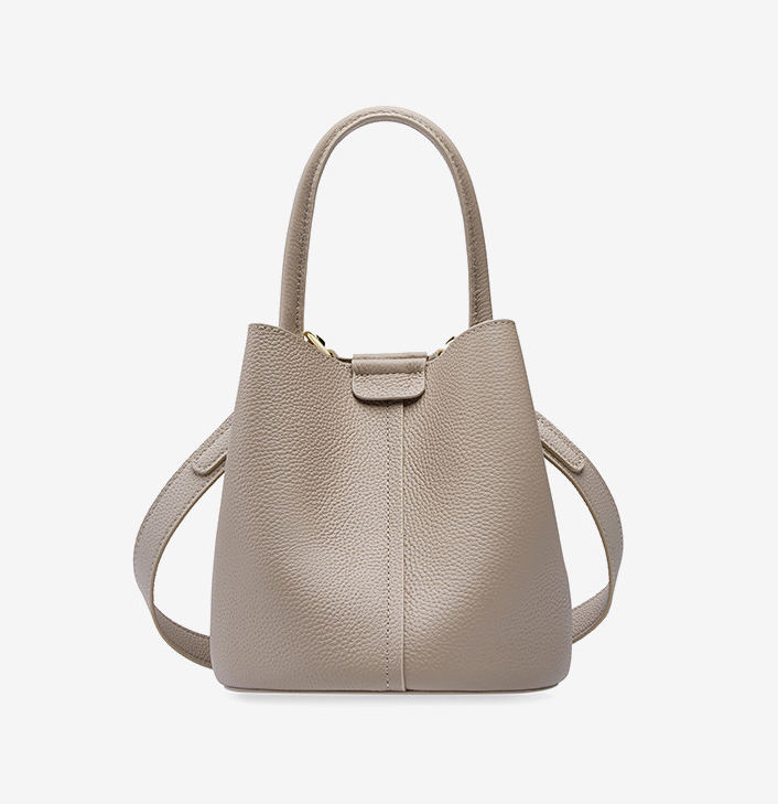 DEEPKEE original nubuck handmade full-grain genuine leather cowhide bag 头层牛皮手提斜挎水桶包2269號