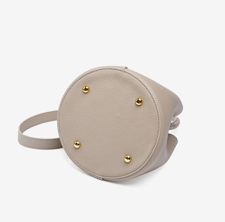 DEEPKEE original nubuck handmade full-grain genuine leather cowhide bag 头层牛皮手提斜挎水桶包2269號