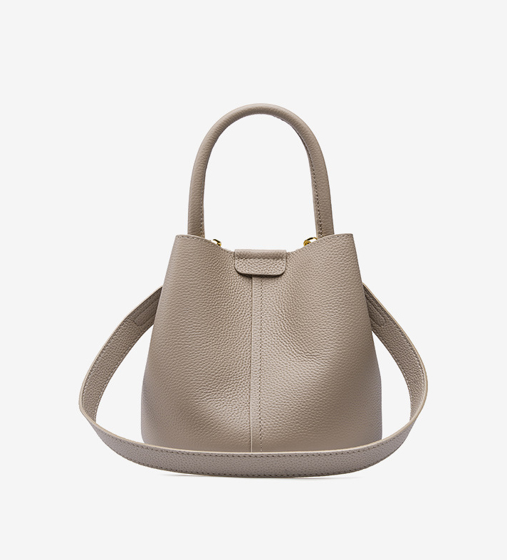 DEEPKEE original nubuck handmade full-grain genuine leather cowhide bag 头层牛皮手提斜挎水桶包2269號