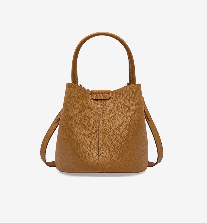 DEEPKEE original nubuck handmade full-grain genuine leather cowhide bag 头层牛皮手提斜挎水桶包2269號