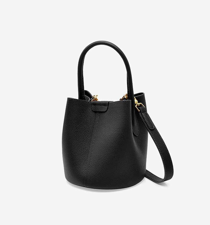 DEEPKEE original nubuck handmade full-grain genuine leather cowhide bag 头层牛皮手提斜挎水桶包2269號