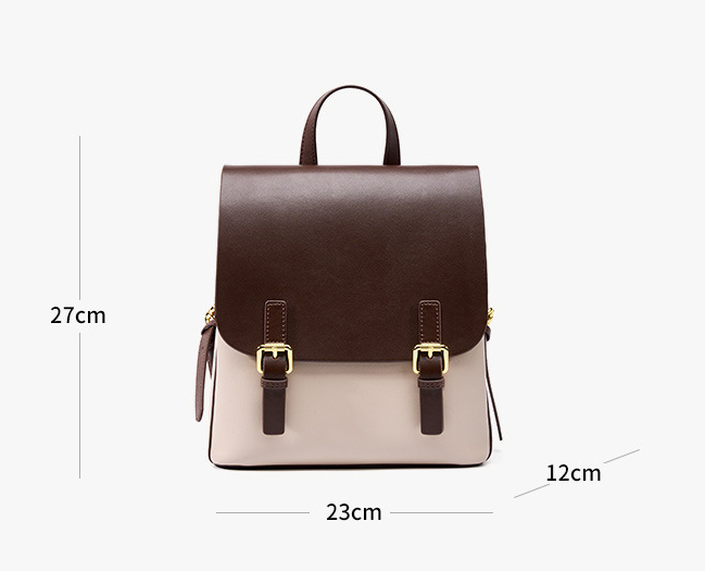 DEEPKEE original nubuck handmade full-grain genuine leather cowhide bag 新款雙肩包 簡約大容量旅行背包 2287 號