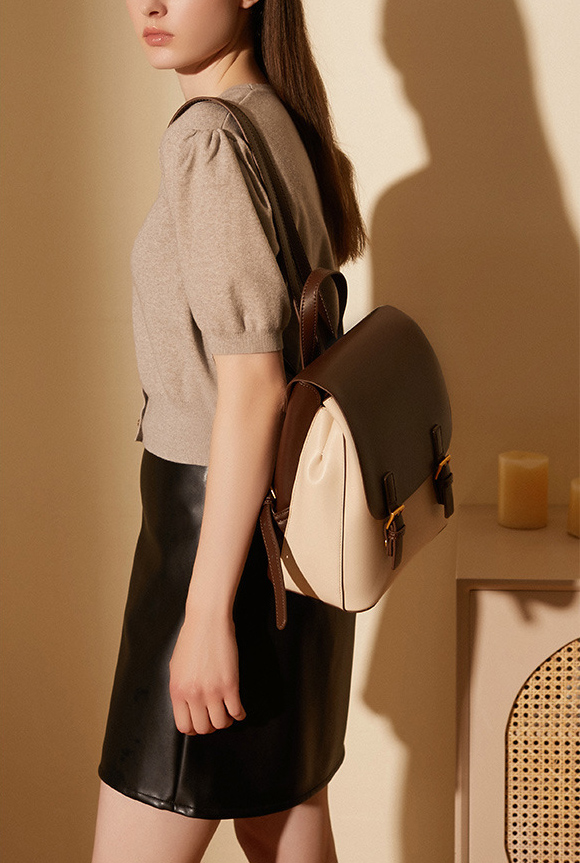 DEEPKEE original nubuck handmade full-grain genuine leather cowhide bag 新款雙肩包 簡約大容量旅行背包 2287 號