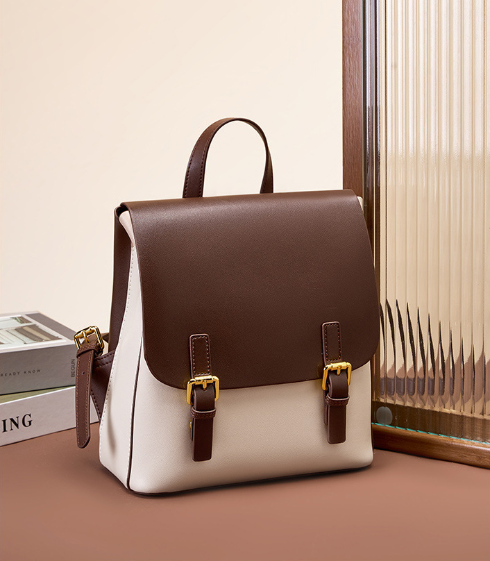 DEEPKEE original nubuck handmade full-grain genuine leather cowhide bag 新款雙肩包 簡約大容量旅行背包 2287 號