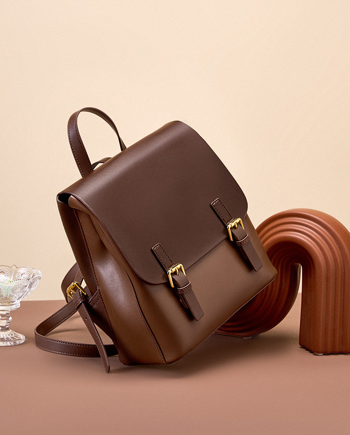 DEEPKEE original nubuck handmade full-grain genuine leather cowhide bag 新款雙肩包 簡約大容量旅行背包 2287 號