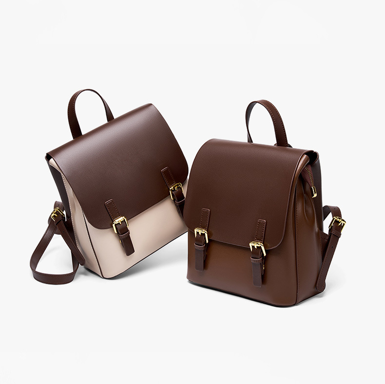 DEEPKEE original nubuck handmade full-grain genuine leather cowhide bag 新款雙肩包 簡約大容量旅行背包 2287 號