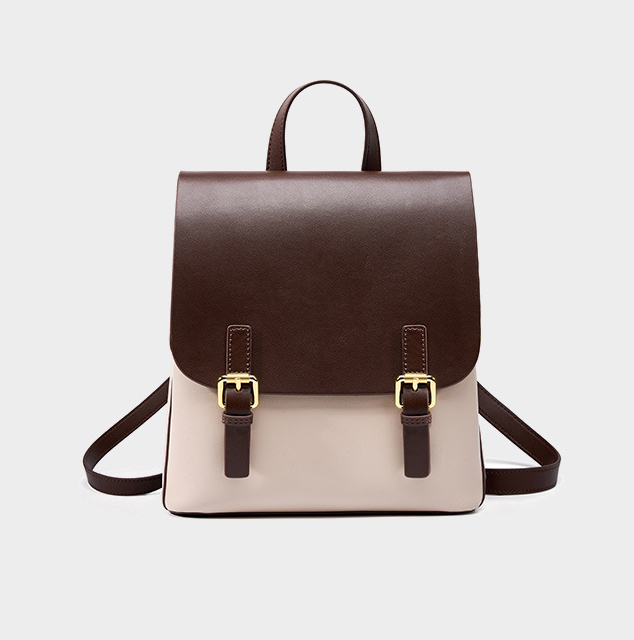 DEEPKEE original nubuck handmade full-grain genuine leather cowhide bag 新款雙肩包 簡約大容量旅行背包 2287 號