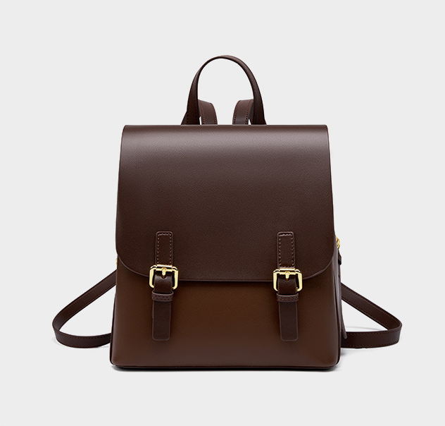 DEEPKEE original nubuck handmade full-grain genuine leather cowhide bag 新款雙肩包 簡約大容量旅行背包 2287 號