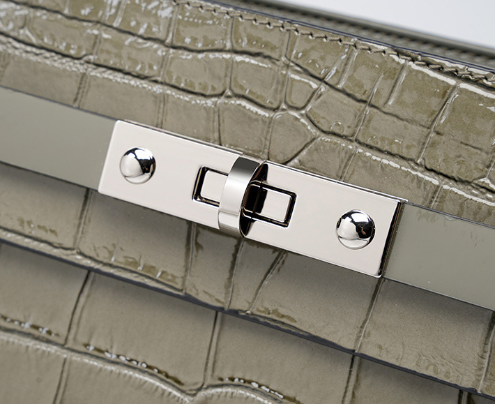 DEEPKEE original nubuck handmade full-grain genuine leather cowhide bag 凱麗包鱷魚紋牛皮百搭女包 手提單肩斜挎大容量包 2299 號