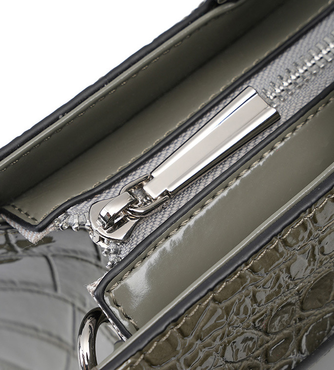 DEEPKEE original nubuck handmade full-grain genuine leather cowhide bag 凱麗包鱷魚紋牛皮百搭女包 手提單肩斜挎大容量包 2299 號