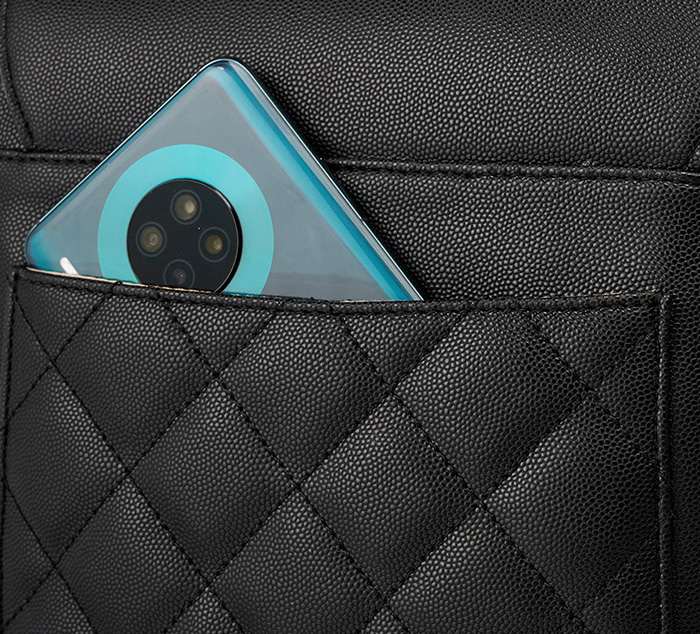 DEEPKEE original nubuck handmade full-grain genuine leather cowhide bag 小香風鍊條雙肩包 出遊旅行小背包 2361 號