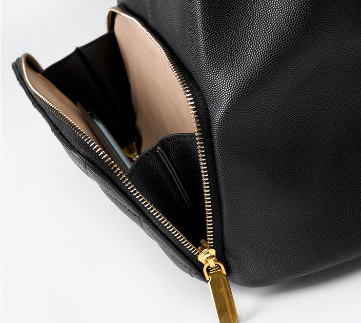 DEEPKEE original nubuck handmade full-grain genuine leather cowhide bag 小香風鍊條雙肩包 出遊旅行小背包 2361 號