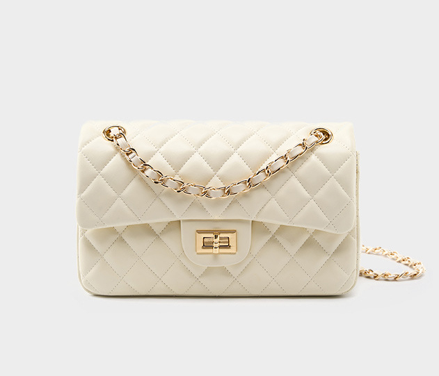 DEEPKEE original nubuck handmade full-grain genuine leather cowhide bag 頭層牛皮鏈條菱格單肩斜挎真皮小方包 2382 號