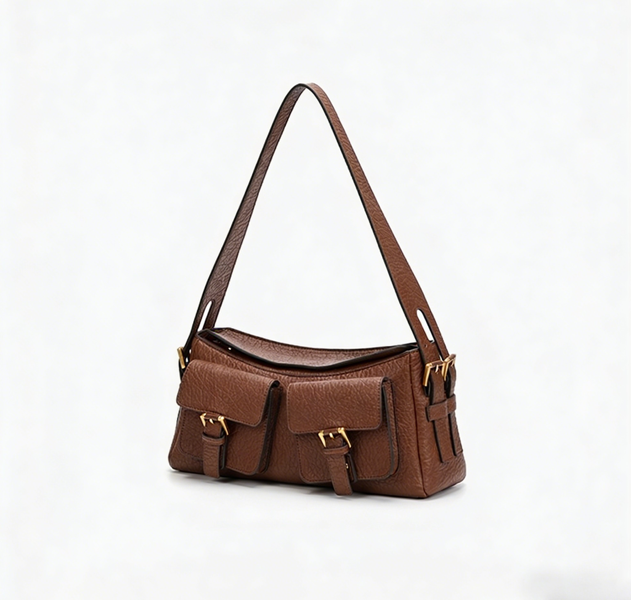 DEEPKEE 頭層牛皮小眾高級感腋下包 2399 號