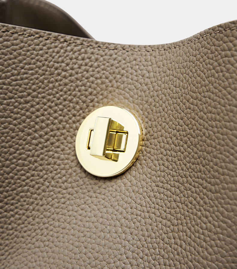 DEEPKEE original nubuck handmade full-grain genuine leather cowhide bag 新款水桶包真皮女包大容量單肩斜挎手提包 2503 號