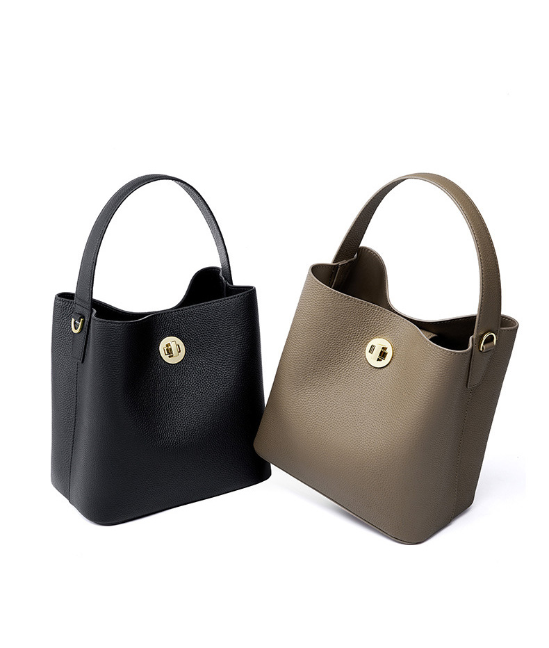 DEEPKEE original nubuck handmade full-grain genuine leather cowhide bag 新款水桶包真皮女包大容量單肩斜挎手提包 2503 號