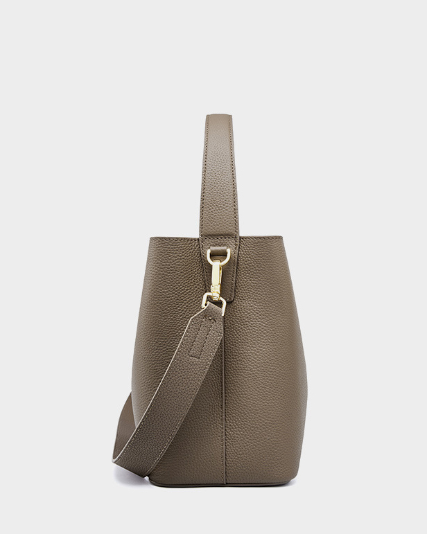 DEEPKEE original nubuck handmade full-grain genuine leather cowhide bag 新款水桶包真皮女包大容量單肩斜挎手提包 2503 號