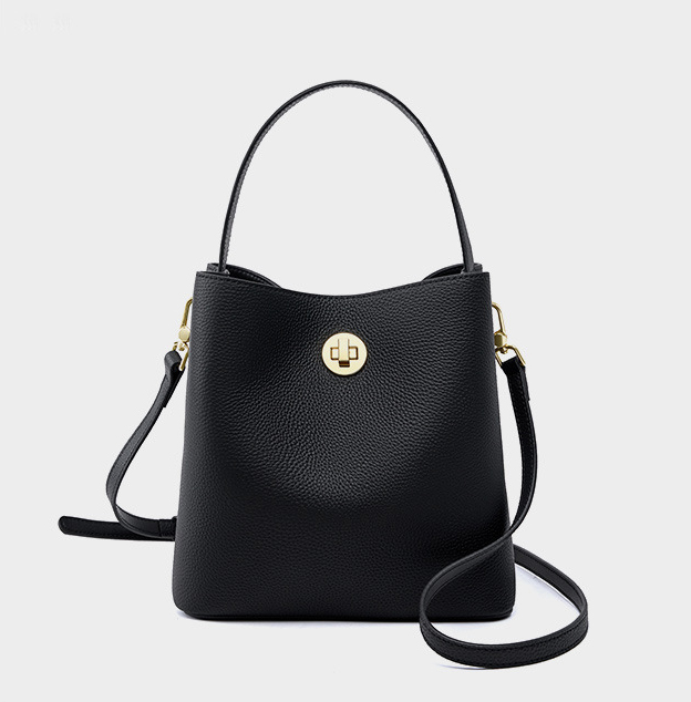 DEEPKEE original nubuck handmade full-grain genuine leather cowhide bag 新款水桶包真皮女包大容量單肩斜挎手提包 2503 號