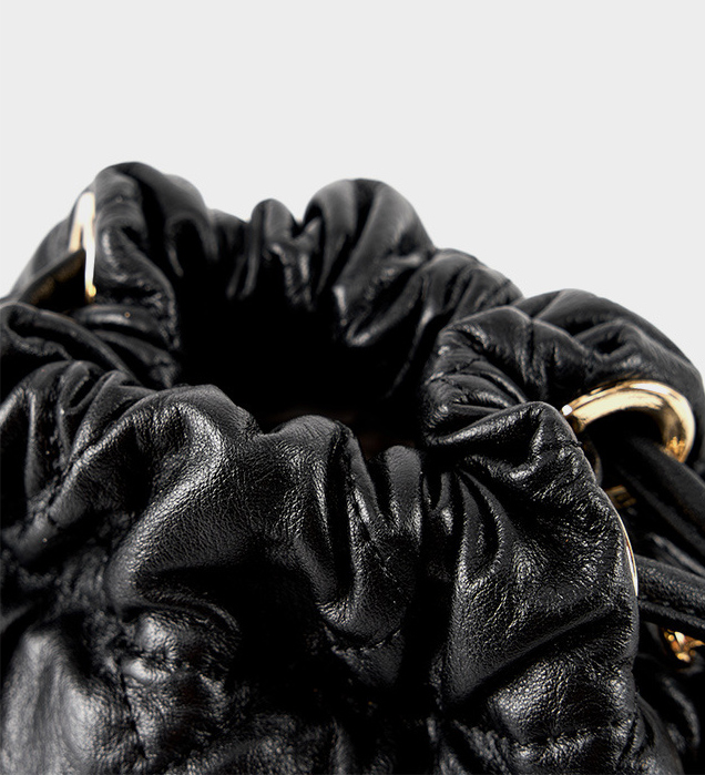 DEEPKEE original nubuck handmade full-grain genuine leather cowhide bag 真皮手提小鏈條女包 斜挎水桶包 2505 號