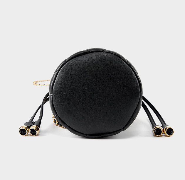 DEEPKEE original nubuck handmade full-grain genuine leather cowhide bag 真皮手提小鏈條女包 斜挎水桶包 2505 號