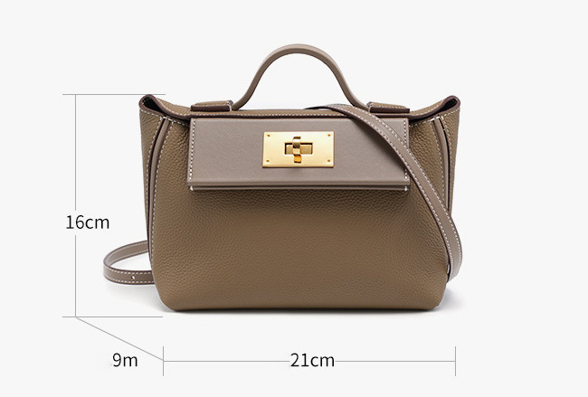 DEEPKEE original nubuck handmade full-grain genuine leather cowhide bag 頭層牛皮餃子包手提單肩斜挎背包 2519 號