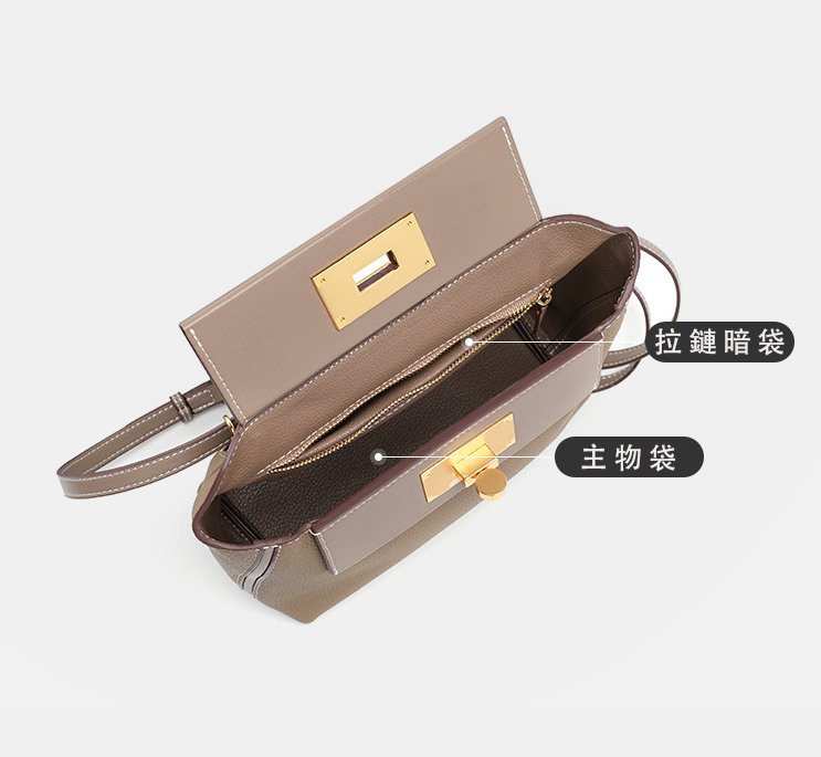 DEEPKEE original nubuck handmade full-grain genuine leather cowhide bag 頭層牛皮餃子包手提單肩斜挎背包 2519 號