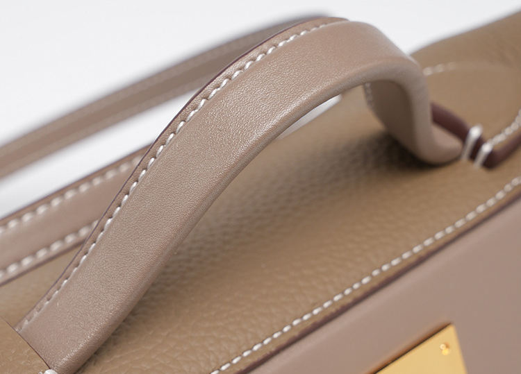 DEEPKEE original nubuck handmade full-grain genuine leather cowhide bag 頭層牛皮餃子包手提單肩斜挎背包 2519 號