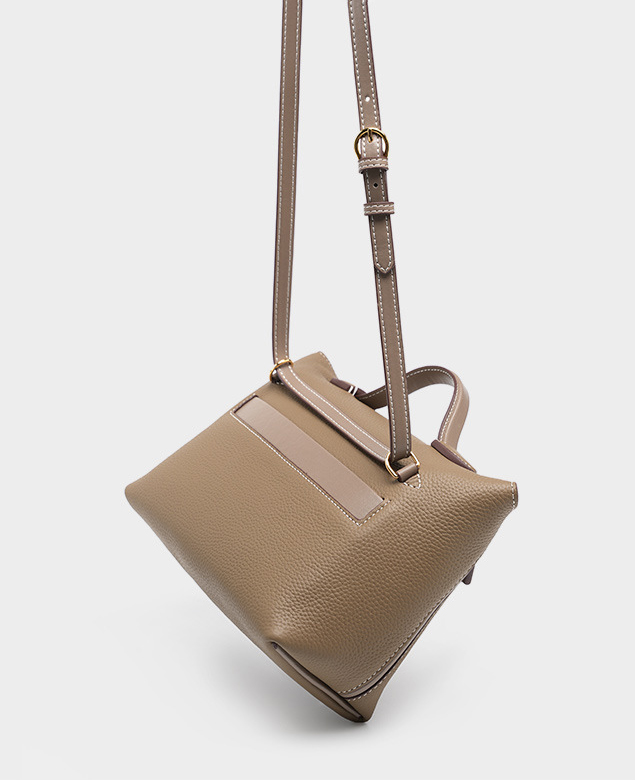 DEEPKEE original nubuck handmade full-grain genuine leather cowhide bag 頭層牛皮餃子包手提單肩斜挎背包 2519 號