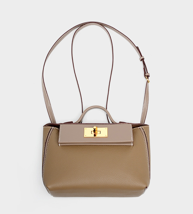 DEEPKEE original nubuck handmade full-grain genuine leather cowhide bag 頭層牛皮餃子包手提單肩斜挎背包 2519 號