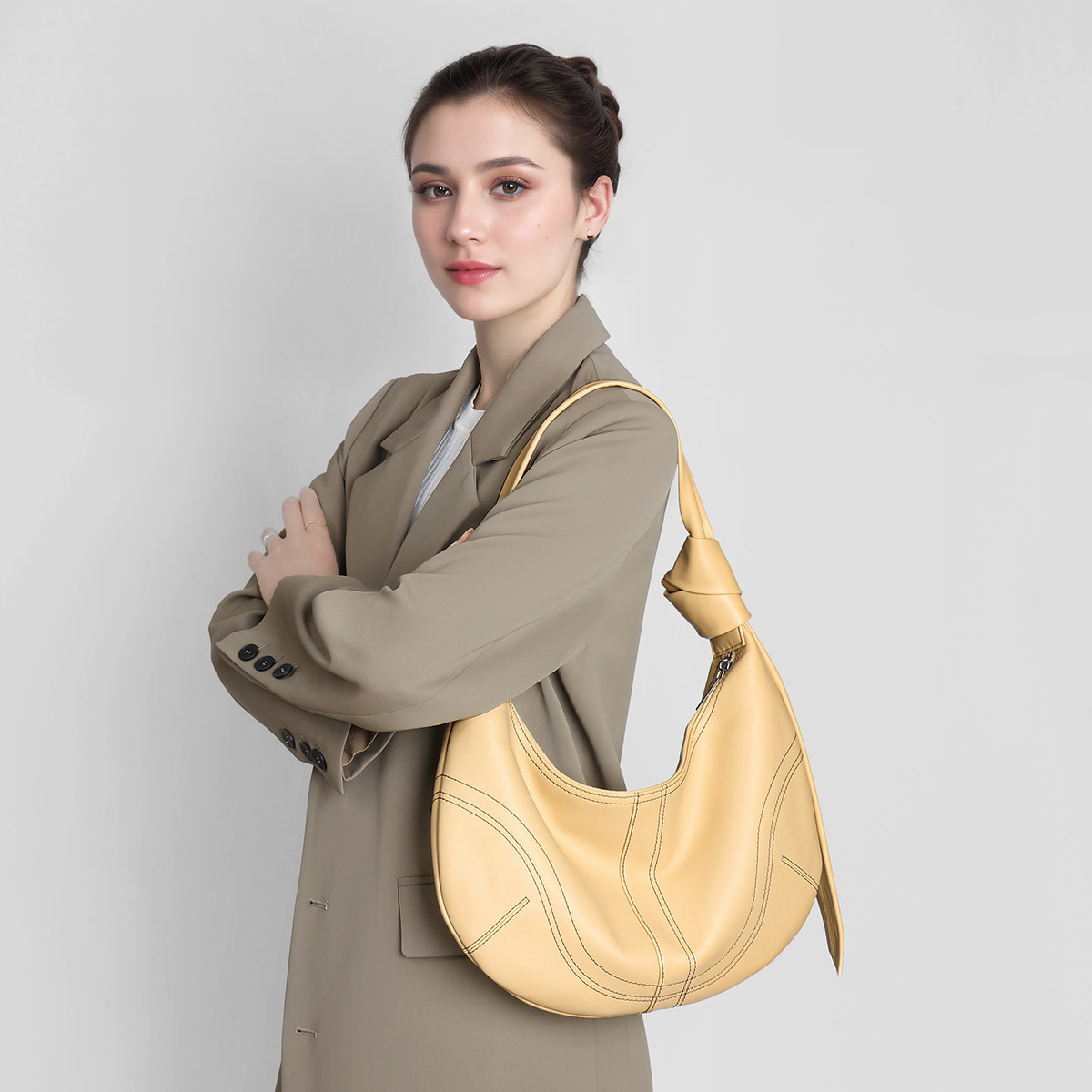 DEEPKEE BAGS 皮革脇のの下包 2540號