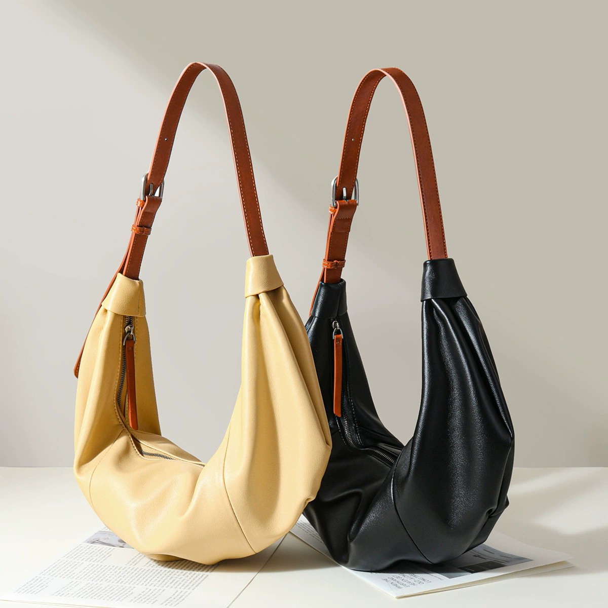 DEEPKEE-單肩斜垮包hobo包 2545號