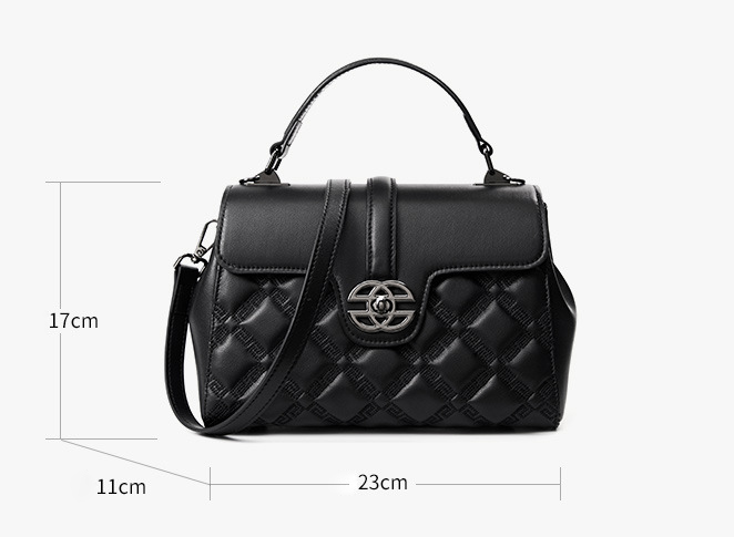 DEEPKEE original nubuck handmade full-grain genuine leather cowhide bag 真皮菱格真皮鏈條小包 2578 號