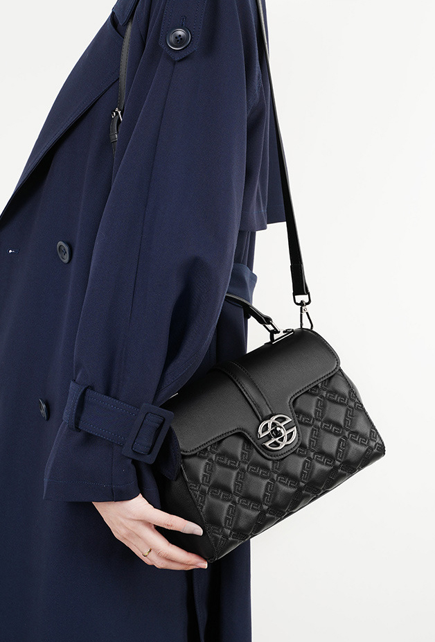 DEEPKEE original nubuck handmade full-grain genuine leather cowhide bag 真皮菱格真皮鏈條小包 2578 號