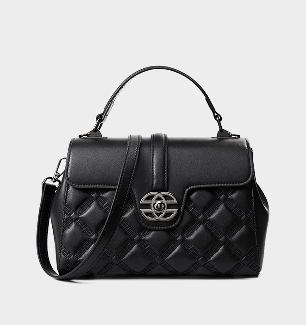 DEEPKEE original nubuck handmade full-grain genuine leather cowhide bag 真皮菱格真皮鏈條小包 2578 號