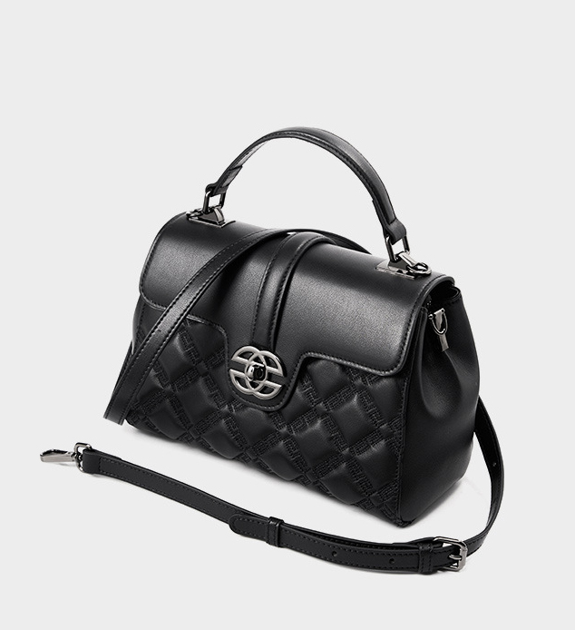 DEEPKEE original nubuck handmade full-grain genuine leather cowhide bag 真皮菱格真皮鏈條小包 2578 號