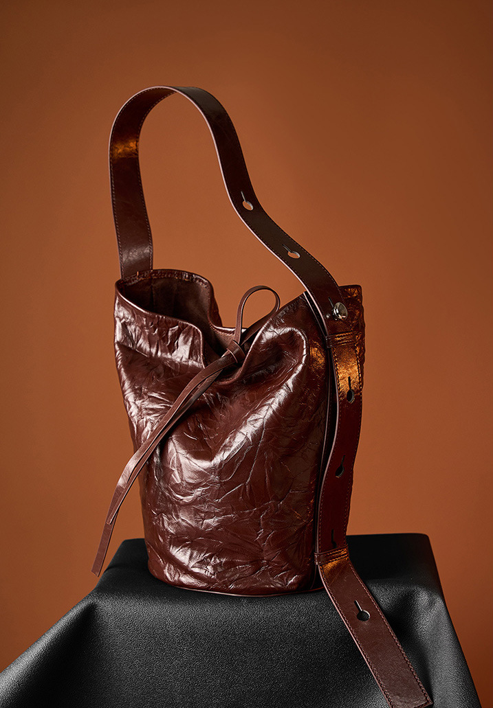 DEEPKEE original nubuck handmade full-grain genuine leather cowhide bag 真皮女包手抓紋單肩包 2580 號
