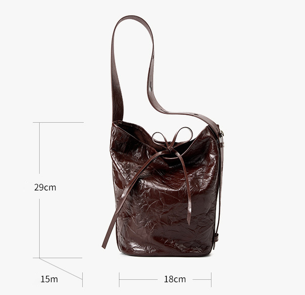 DEEPKEE original nubuck handmade full-grain genuine leather cowhide bag 真皮女包手抓紋單肩包 2580 號