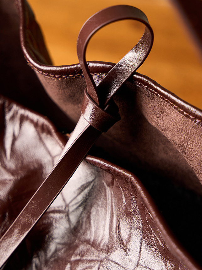 DEEPKEE original nubuck handmade full-grain genuine leather cowhide bag 真皮女包手抓紋單肩包 2580 號