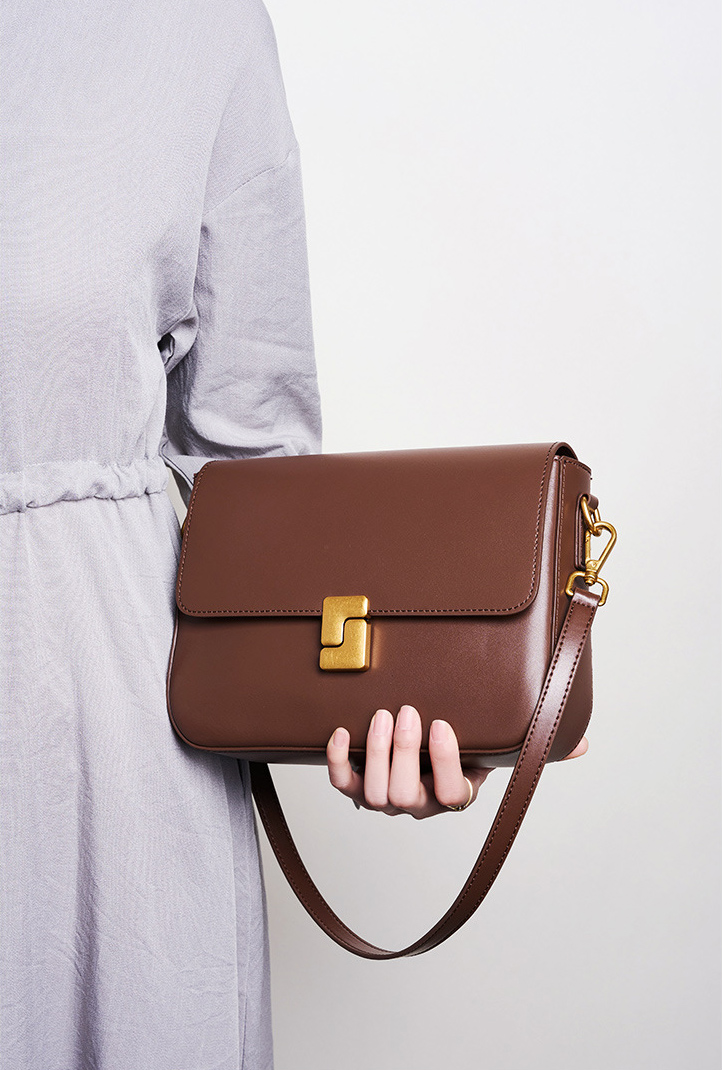 DEEPKEE original nubuck handmade full-grain genuine leather cowhide bag 真皮單肩豆腐包小方包 2621 號