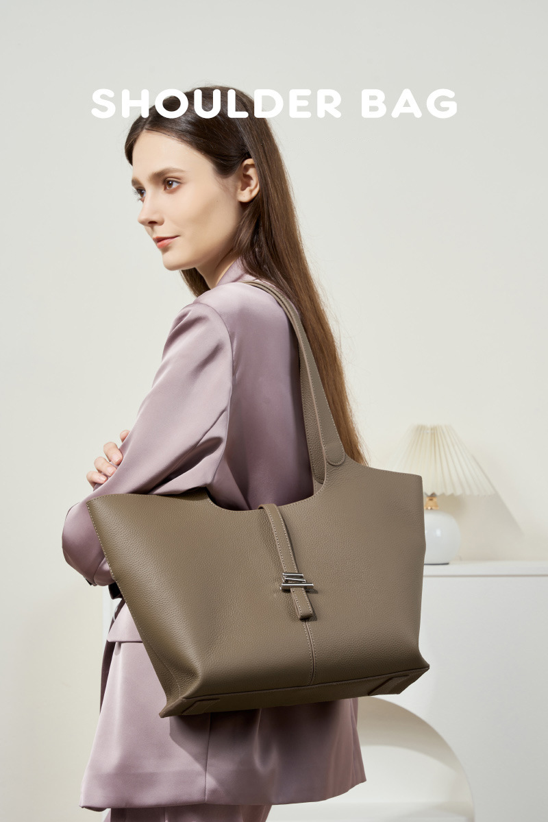 DEEPKEE original nubuck handmade full-grain genuine leather cowhide bag 頭層牛皮風鈴托特包手提單肩真皮女包 2661 號